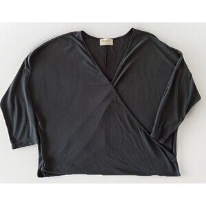 Everly Highline Blouse Wrap Front Batwing Sleeve Soft Modal Size Medium